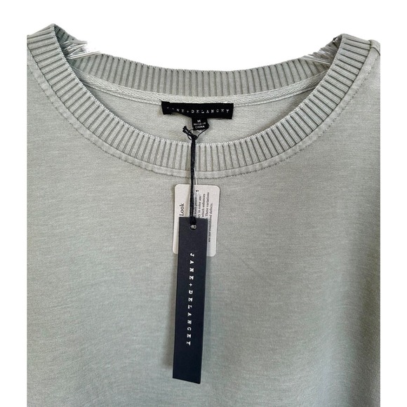 Jane and Delancey Women's Blouse Top Vintage Look Cropped Size M Light Olive - Picture 3 of 8